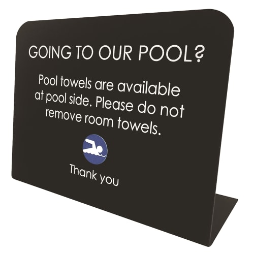 Pool Towels at Poolside Easel, Black